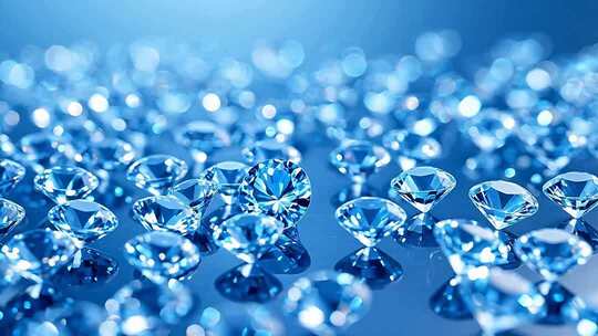 蓝色钻石微距画面