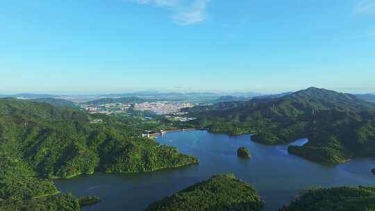 4k广东绿水青山水库巡视自然风光航拍