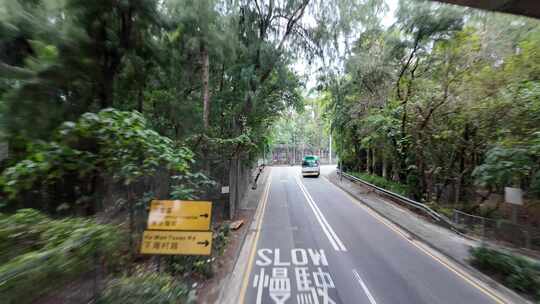香港落马洲 元朗 附近交通情况道路场景