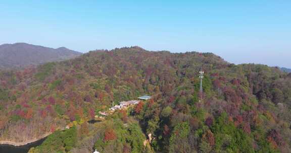 武汉木兰天池风景区深秋风光