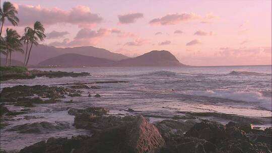 黄昏海岸风光