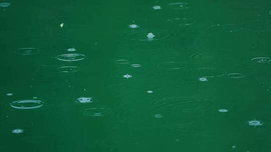 水面水滴雨滴下雨