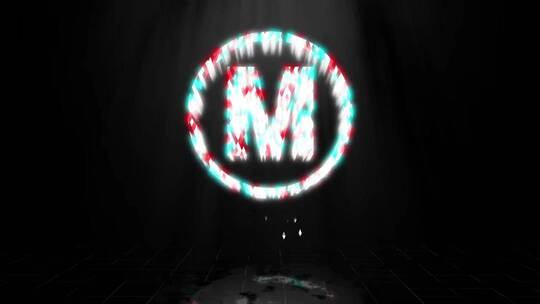 时尚故障标志填充电影预告片开场展示AE模板