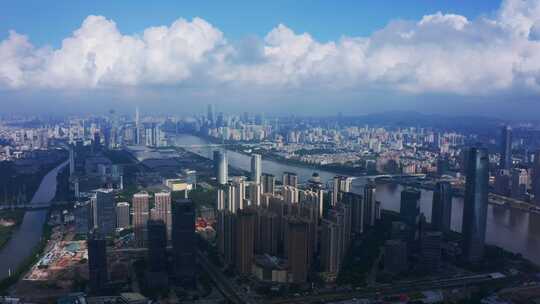 广州琶洲保利金融城航拍视频素材模板下载