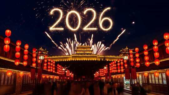 2026元旦跨年新年烟花夜景