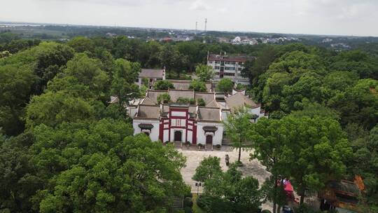 航拍湖南岳阳屈子文化园4A景区屈子祠