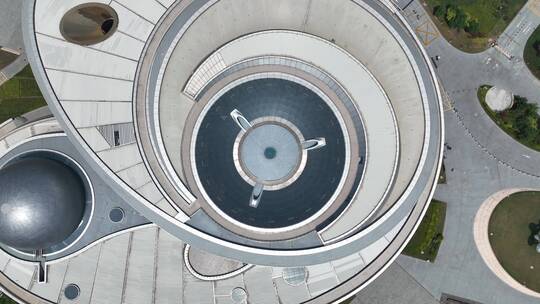 俯拍上海天文馆视频素材模板下载