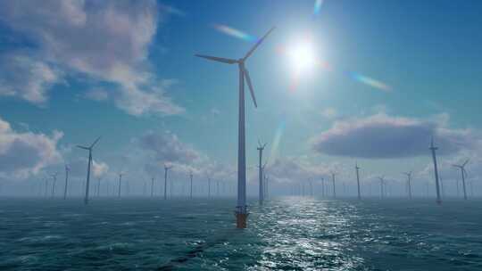 风电 风机 风场 海上新能源 多组