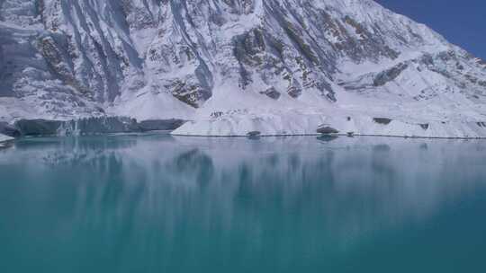 山，雪，蒂利科湖，尼泊尔