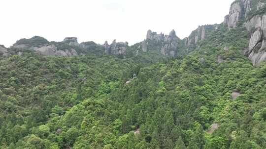 航拍福建宁德福鼎太姥山海上仙山风光