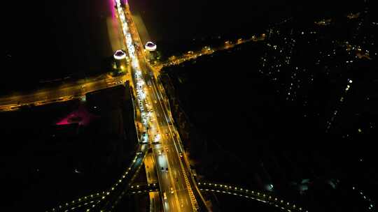 城市立交桥车辆车流夜景视频素材