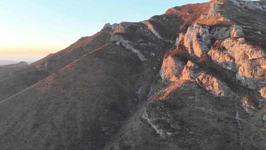 青海互助互助天门寺建筑山峰航拍视频