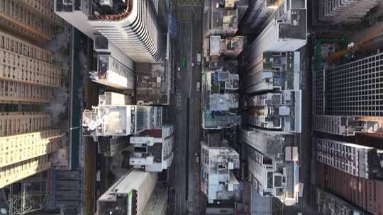 俯拍香港湾仔区建筑