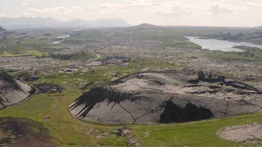 陨石坑冰岛Grabrok陨石坑
