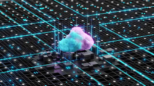 云数据中心传输信息的概念动画