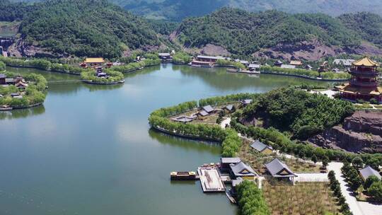 浙江横店影视城圆明新园景区风光