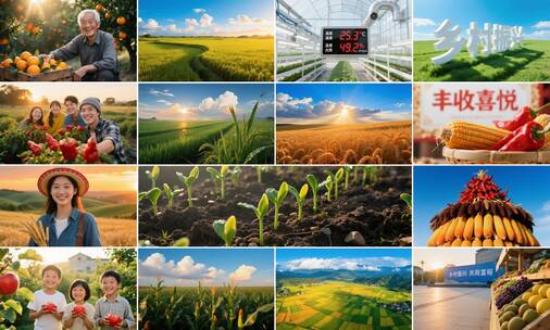 笑脸农民笑脸幸福希望丰收农业乡村振兴乡村高清在线视频素材下载