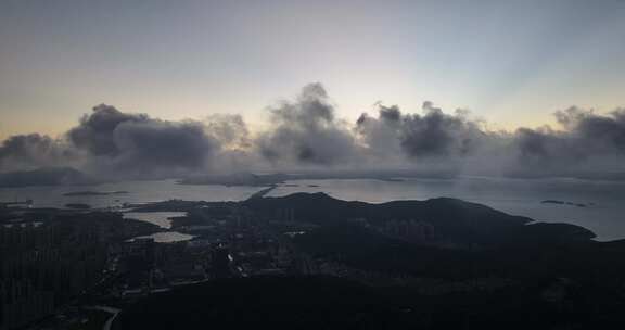 平潭岛清晨日出航拍