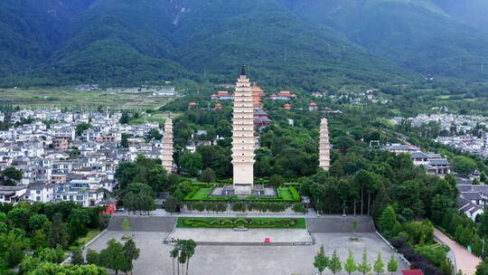 大理崇圣寺三塔视频素材模板下载