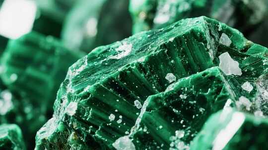 绿色矿石微距特写素材