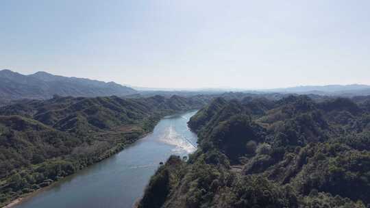 金山银山绿水青山山川河流航拍