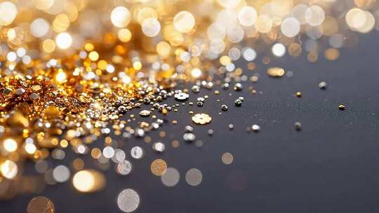 金色闪光粒子背景素材
