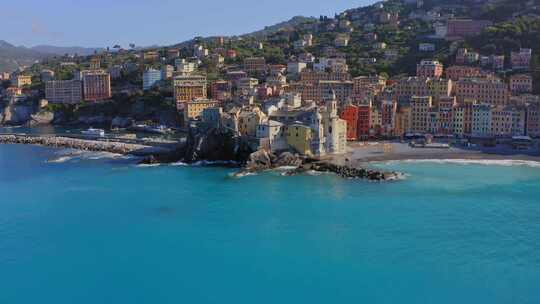 意大利，海洋， Camogli，海