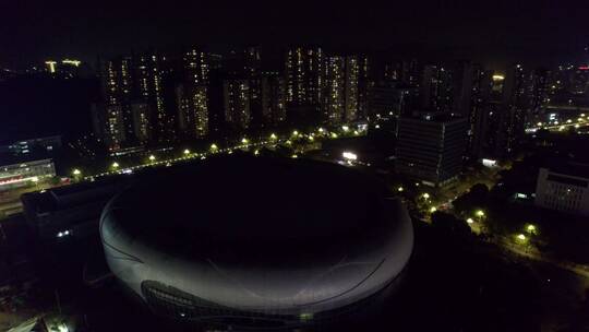 广州黄埔区开创大道萝岗住宅夜景