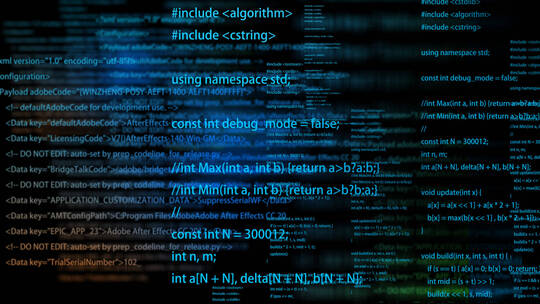 信息安全网络黑客程序代码屏幕滚动背景