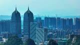 临桂新区桂林城市建筑长焦航拍高清在线视频素材下载
