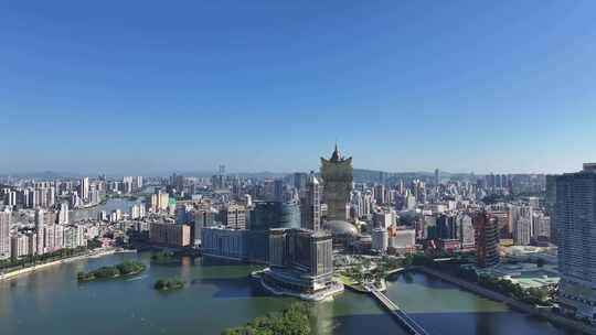 澳门南湾湖澳门大景澳门新葡京酒店航拍