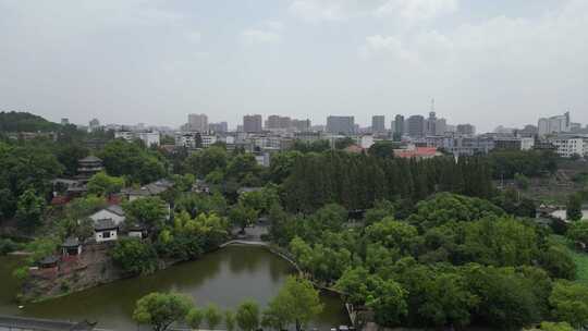 湖北黄冈东坡赤壁景区航拍