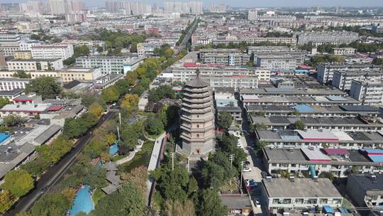 河北石家庄城市风光航拍