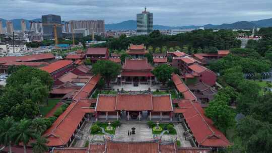 漳州南山禅寺航拍闽南寺庙古厝古建筑