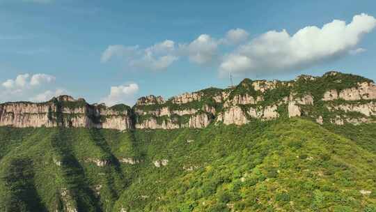 航拍韩王山东山  大气太行山视频