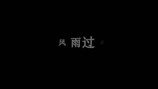 王菲-人间歌词视频素材