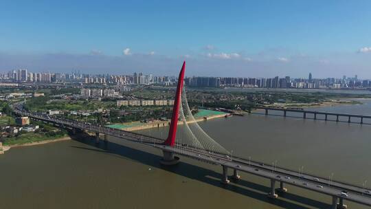 航拍南昌英雄大桥风景
