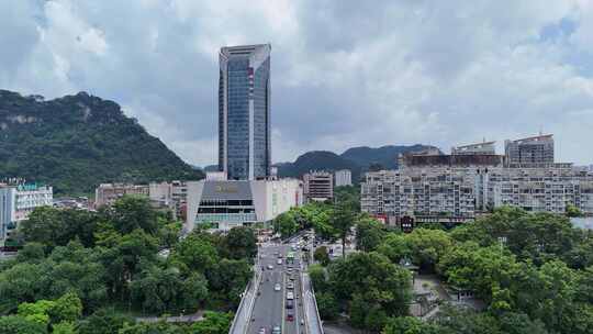 广西柳州银泰城地标建筑航拍