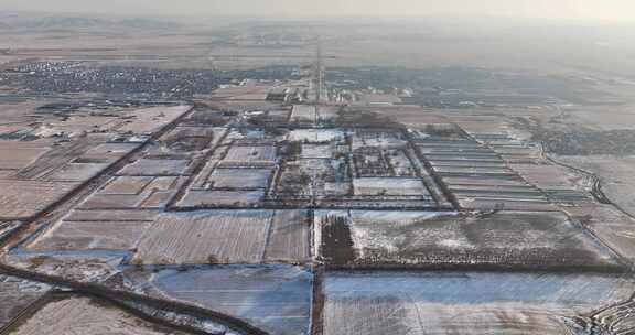 雪后海东盛国遗址的壮观景象