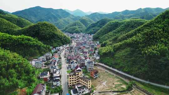 航拍中国乡村田园风光