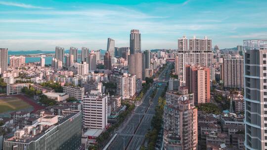 珠海_迎宾南路_华融时代广场_车流4K