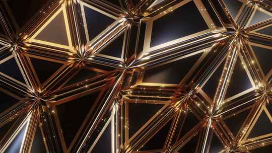 几何构造的金属开场转场动画
