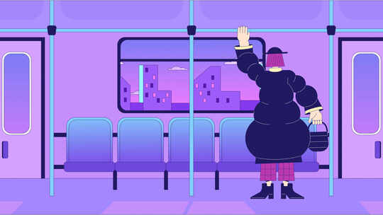 站立乘客Lo Fi动画视频素材模板下载