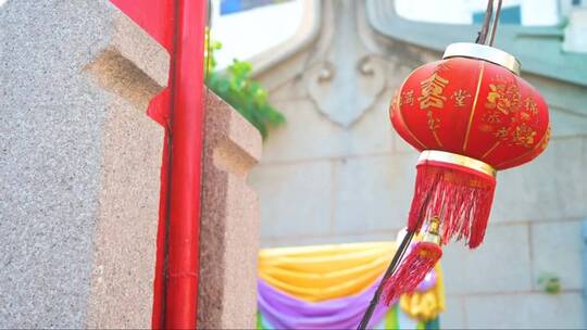 中国寺庙的中国灯笼。