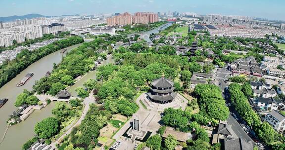 【正版素材】苏州寒山寺京杭运河0721