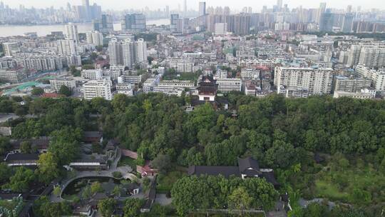 航拍湖北武汉城市风光