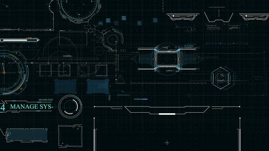 数据监控科幻屏幕HUD操作系统智能界面视频素材模板下载