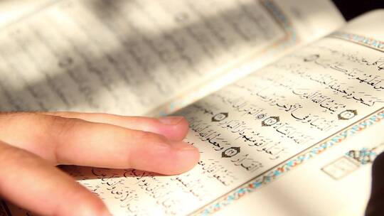 阅读古兰经视频素材模板下载