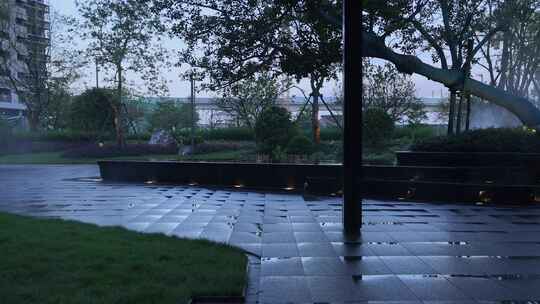 风景园林水景艺术字视频素材4K