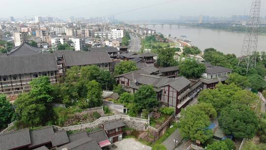 城市航拍湖南湘潭窑湾历史文化旅游街区